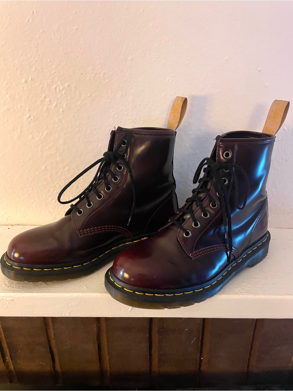 Dr. Martens Women's Lace-Up Leather Boots in Oxblood